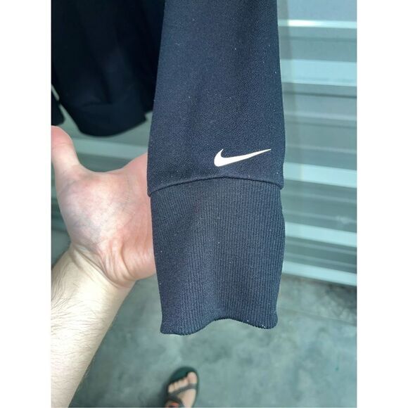 Black Nike Dri-Fit Full Zip Hoodie Size M - Picture 5 of 11